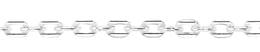 2.8mm Width Sterling Silver Fancy Beveled Flat Cable Chain