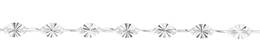 2.5mm Width Sterling Silver Dapped Flat Starburst Chan