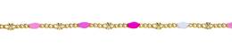 Gold Filled Multicolor Enamel Curb And Starburst Chain