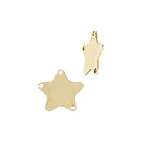 Gold Filled Solid Star Connector With 3 Rings