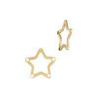Gold Filled Star Outline Connector With 4 Rings