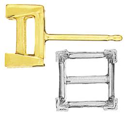 V-End Square Earring