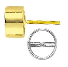 TUBE BEZEL EARRING WITH BEARING WITH SCREW POST