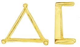 14K Triangle Setting Findings