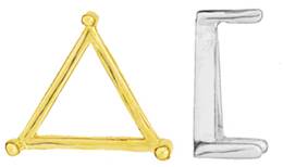 14K TRIANGLE LOW BASE SETTING 7880-14K