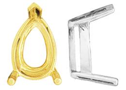 14K PEAR DOUBLE WIRE WIDE AIRLINE SETTING 7916-14K