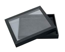 Acrylic Top Black Wood Tray