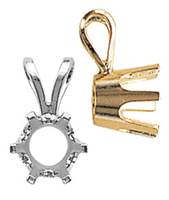 14K ROUND 6 PRONG PENDANT 9274-14K