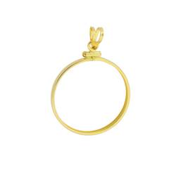 14k solid Yellow gold 4-Prong Coin Bezel Frame  $2.5 Indian Liberty  #5 
