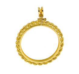 China Panda Gold Coin 1/2 oz Rope Bezel