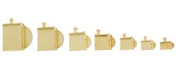 10k Gold Box Clasp Shells
