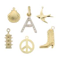 14k Diamond Charms And Gold Charms