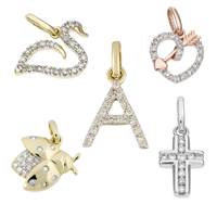 14K Diamond Charms