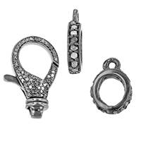Sterling Silver Diamond Clasp And Components