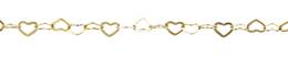 4x3mm WIdth Gold FIlled Flat Heart Chain