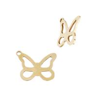 Gold Filled Butterfly Outline Charm