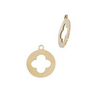 Gold Filled Clover Coin Charm