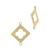 Gold Filled Clover Square Connector