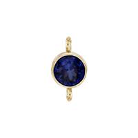 Gold Filled Sapphire Cubic Zirconia Bezel Set Connector