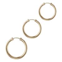 Gold Filled 3mm Thick Endless Hoop Earring