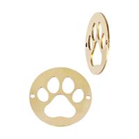 Gold Filled Dog Paw Coin Connector