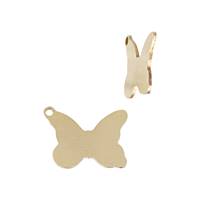 Gold Filled Solid Butterfly Charm With Side Ring