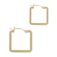 Gold Filled Square Flat Wire Click Earring