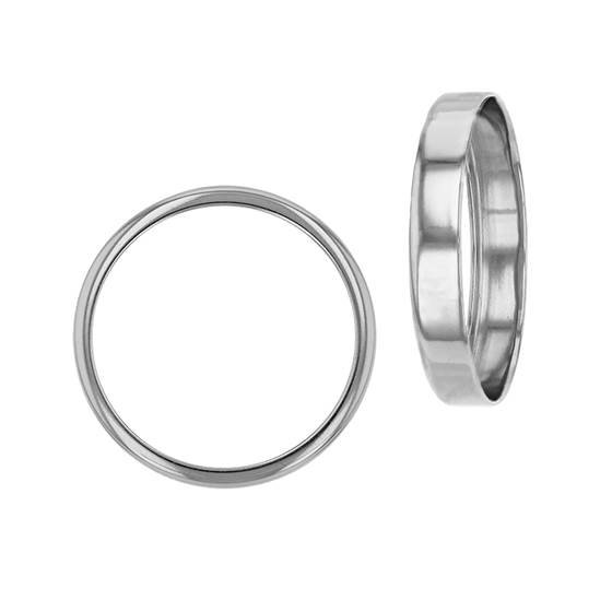 14kw 10mm 3.50ct round bezel setting