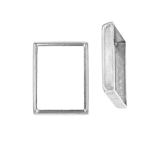 14kw 12x10mm emerald cut bezel setting