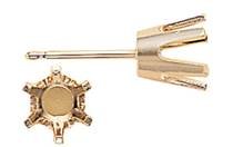 6 PRONG FLAT BACK STUD EARRING