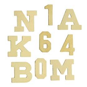 14K Gold Initial Thick Block Font Height 6.38mm