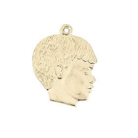 14ky 24mm boy head charm