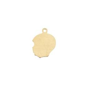 14ky 13mm boy head charm