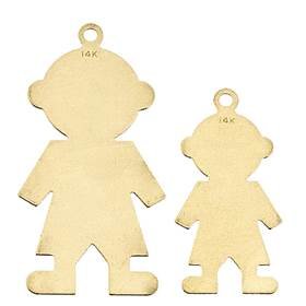 14K Boy Profile Charm C-1