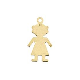 14ky 23mm girl profile charm