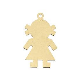 14ky 28mm girl profile charm