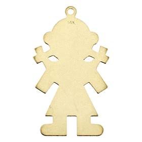 14ky 38mm girl profile charm