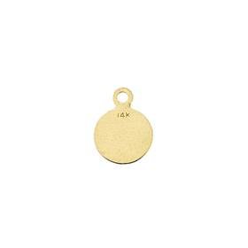 14ky 9.50mm disc charm with ring