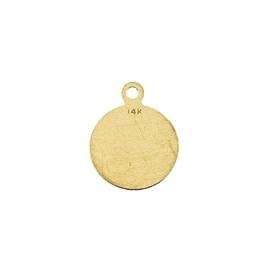 14ky 12mm disc charm with ring