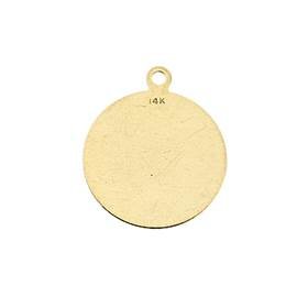 14ky 18.50mm disc charm with ring