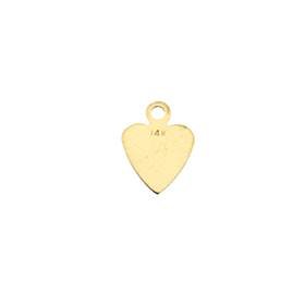 14ky 9.5mm heart charm with ring