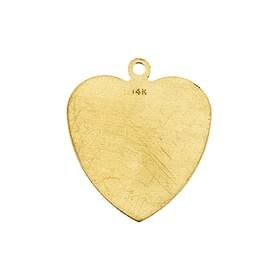 14ky 19.0mm heart charm with ring