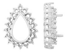14K PEAR SINGLE GALLERY CLUSTER SETTING 12590-14K