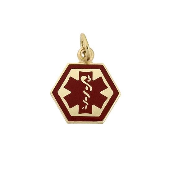 14ky 10mm medic alert id charm