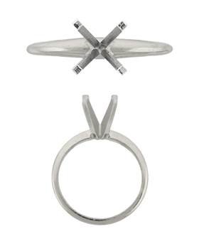 Platinum Solitaire Ring 4 Prong Heavy Head