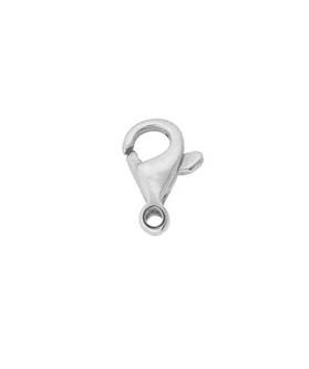 Platinum Oval Trigger Clasp With Ring