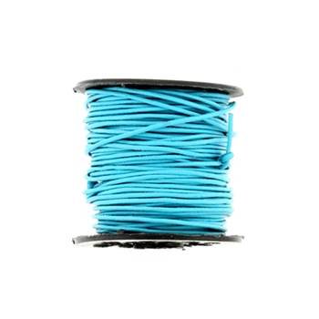 round indian leather cord turquoise 1mm by 25 yards