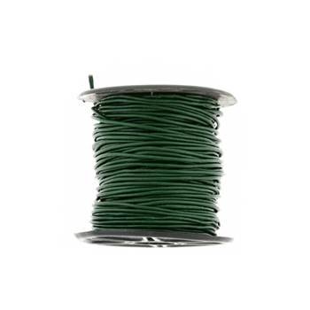 round indian leather cord dark green 1mm by 25 yards