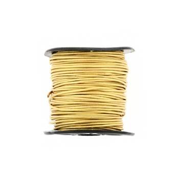 round indian leather cord metal gold 1mm by 25 yards