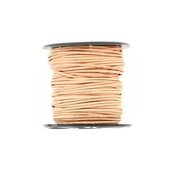 round indian leather cord light natural 1mm by 25 yards